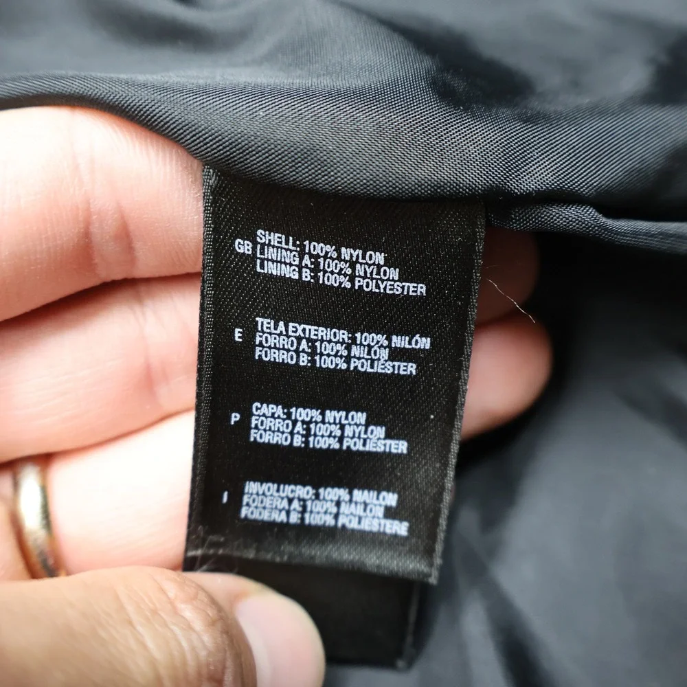 North Face Jacket Mens Large Black Full Zip Waterproof Wind Rain 3in1 Shell